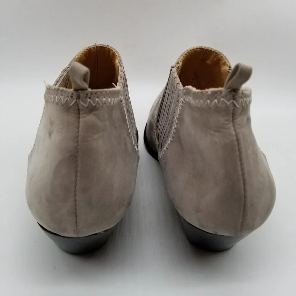 Schutz‎ Womens Jacqueline Taupe Leather Almond Toe Ankle Booties Size 9.5 B